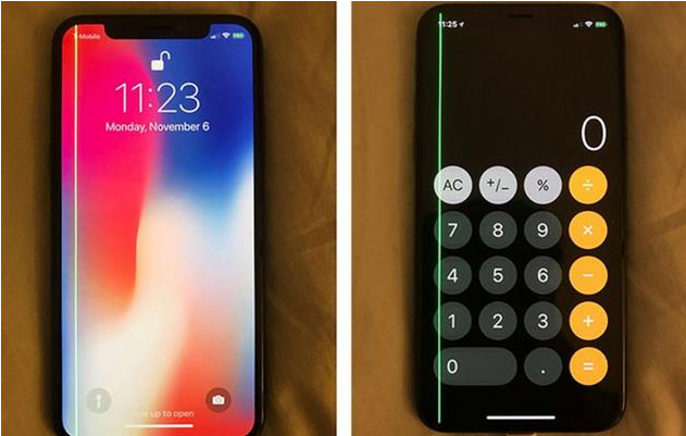 iPhone X手机屏幕出现绿线怎么办？