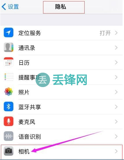 iPhone Xs Max手机APP相机权限打开设置方法 